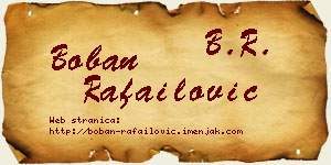 Boban Rafailović vizit kartica